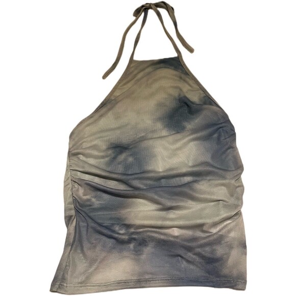 Caution To The Wind Women's Mesh Halter Top Aqua & Blue Size Small NWT - Picture 3 of 7